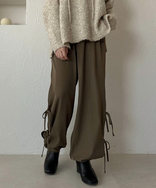 apres jour clair（アプレジュールクレア）の「【apres jour clair】サイドリボンカーゴパンツ【ZOZOTOWN限定アイテム】（その他パンツ・レディース・チャコールグレー/アイボリー/ブラウン系その他・X-LARGE/フリー）」の19枚目の写真