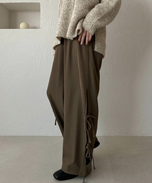 apres jour clair（アプレジュールクレア）の「【apres jour clair】サイドリボンカーゴパンツ【ZOZOTOWN限定アイテム】（その他パンツ・レディース・チャコールグレー/アイボリー/ブラウン系その他・X-LARGE/フリー）」の22枚目の写真