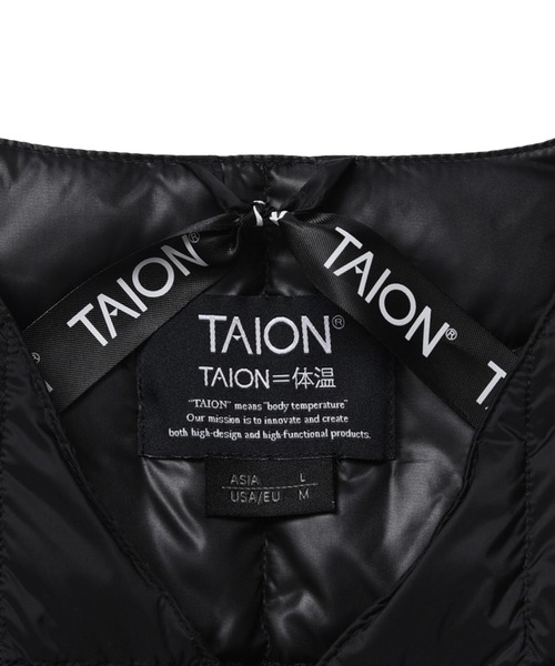 TAION（タイオン）の「【TAION】TAION-001 V NECK BUTTON DOWN VEST（ダウンベスト・メンズ・ネイビー/ブラック/カーキ/オフホワイト・M/L/XL/S）」の7枚目の写真