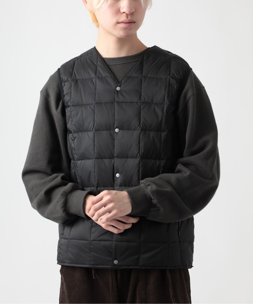 TAION（タイオン）の「【TAION】TAION-001 V NECK BUTTON DOWN VEST（ダウンベスト・メンズ・ネイビー/ブラック/カーキ/オフホワイト・M/L/XL/S）」の14枚目の写真