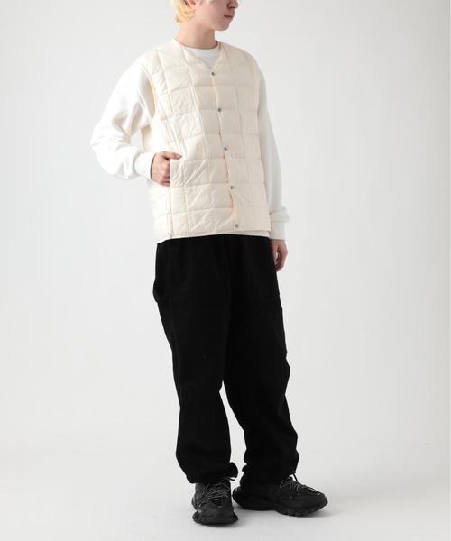 TAION（タイオン）の「【TAION】TAION-001 V NECK BUTTON DOWN VEST（ダウンベスト・メンズ・ネイビー/ブラック/カーキ/オフホワイト・M/L/XL/S）」の20枚目の写真