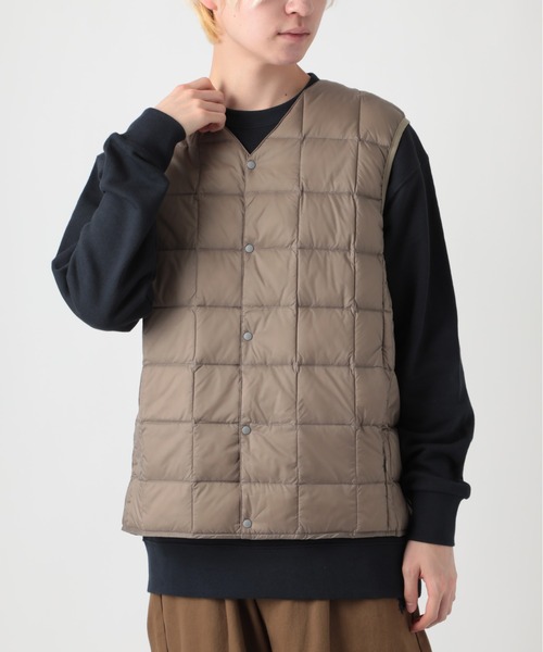 TAION（タイオン）の「【TAION】TAION-001 V NECK BUTTON DOWN VEST（ダウンベスト・メンズ・ネイビー/ブラック/カーキ/オフホワイト・M/L/XL/S）」の22枚目の写真