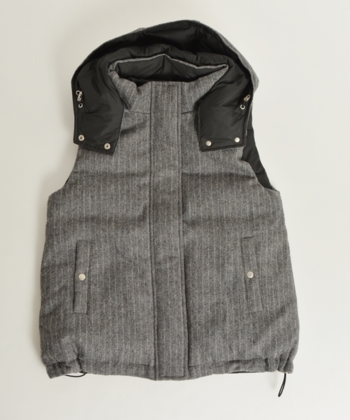 SHIPS for women（シップスフォーウィメン）の「リバーシブルダウンベスト◇（ダウンベスト・レディース・グレー/ネイビー・36/38）」の10枚目の写真