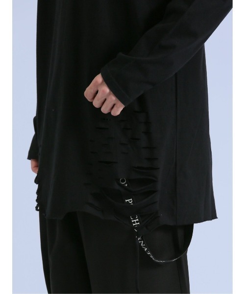 semantic design(セマンティックデザイン)の「【コットン100%】セマンティックデザイン グランジ クルーネック長袖Tシャツ(Tシャツ/カットソー・メンズ・ホワイト/ブラック・LARGE/MEDIUM)」の21枚目の写真