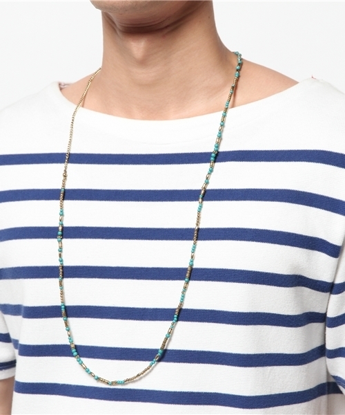 WEGO（ウィゴー）の「WEGO/カラービーズロングネックレス（ネックレス・メンズ・ターコイズブルー/ネイビー/レッド/ホワイト/ブラック・FREE）」の6枚目の写真
