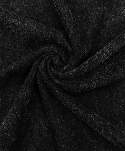 SETUP7（セットアップセブン）の「【SETUP7】ブリーチデニム風Tシャツ 長袖 KNF037（Tシャツ/カットソー・メンズ・ブラック・L/M）」の2枚目の写真