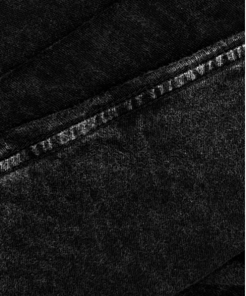 SETUP7（セットアップセブン）の「【SETUP7】ブリーチデニム風Tシャツ 長袖 KNF037（Tシャツ/カットソー・メンズ・ブラック・L/M）」の4枚目の写真