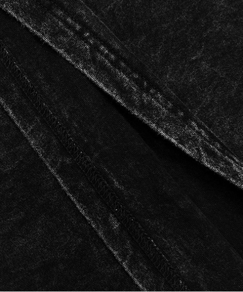 SETUP7（セットアップセブン）の「【SETUP7】ブリーチデニム風Tシャツ 長袖 KNF037（Tシャツ/カットソー・メンズ・ブラック・L/M）」の5枚目の写真