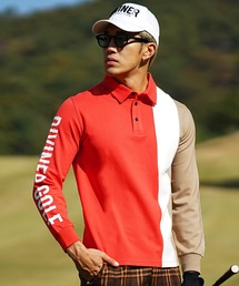 DIVINER GOLF（ディバイナー ゴルフ）の「【DIVINER GOLF】ストレッチ切り替え長袖ポロシャツ メンズ ゴルフウェア ゴルフポロ タイトシルエット ナイロンウェア 秋服（ゴルフグッズ）」
