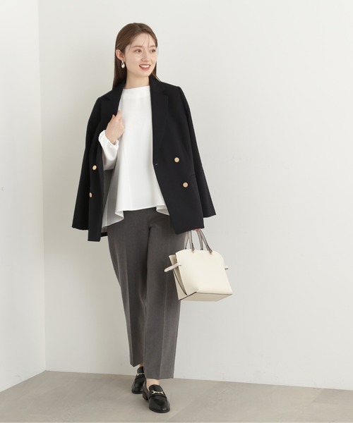 N.(N. Natural Beauty Basic)(エヌエヌナチュラルビューティーベーシック)の「【S Size Line】【セットアップ対応】◆センタープレステーパードパンツ(スラックス・レディース・オフホワイト/ブラック/グレー・SMALL/MEDIUM)」の19枚目の写真