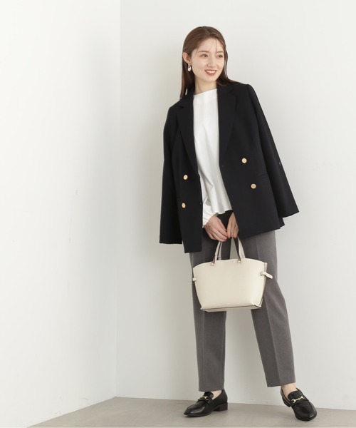 N.(N. Natural Beauty Basic)(エヌエヌナチュラルビューティーベーシック)の「【S Size Line】【セットアップ対応】◆センタープレステーパードパンツ(スラックス・レディース・オフホワイト/ブラック/グレー・SMALL/MEDIUM)」の20枚目の写真