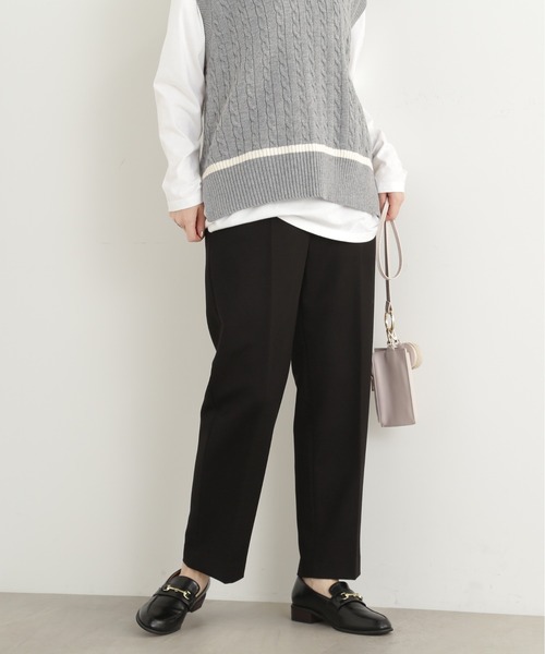 N.(N. Natural Beauty Basic)(エヌエヌナチュラルビューティーベーシック)の「【S Size Line】【セットアップ対応】◆センタープレステーパードパンツ(スラックス・レディース・オフホワイト/ブラック/グレー・SMALL/MEDIUM)」の11枚目の写真