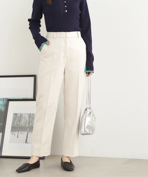 N.(N. Natural Beauty Basic)(エヌエヌナチュラルビューティーベーシック)の「【S Size Line】【セットアップ対応】◆センタープレステーパードパンツ(スラックス・レディース・オフホワイト/ブラック/グレー・SMALL/MEDIUM)」の10枚目の写真