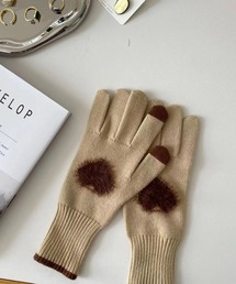 aimoha（アイモハ）の「バイカラーハートファーグローブ (AW)（手袋）」