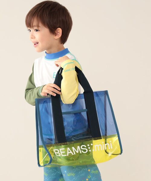 BEAMS mini（ビームスミニ）の「BEAMS mini / カラー PVC プールバッグ 24SS（トートバッグ・キッズ・ピンク/ブルー・ONE SIZE）」の2枚目の写真