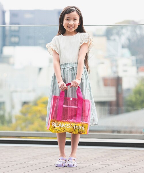 BEAMS mini（ビームスミニ）の「BEAMS mini / カラー PVC プールバッグ 24SS（トートバッグ・キッズ・ピンク/ブルー・ONE SIZE）」の19枚目の写真