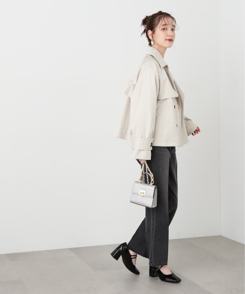 N.（N. Natural Beauty Basic）（エヌエヌナチュラルビューティーベーシック）の「◆ショートトレンチコート（トレンチコート・レディース・ホワイト/ベージュ/カーキ・MEDIUM）」の10枚目の写真