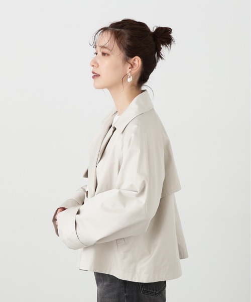 N.（N. Natural Beauty Basic）（エヌエヌナチュラルビューティーベーシック）の「◆ショートトレンチコート（トレンチコート・レディース・ホワイト/ベージュ/カーキ・MEDIUM）」の13枚目の写真