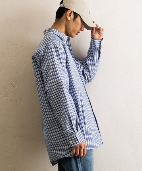 417 EDIFICE（フォーワンセブンエディフィス）の「〇ストライプB.Dシャツ（シャツ/ブラウス・メンズ・ライトブルー/エメラルドブルー/ブルー/ブルー系その他・SMALL/MEDIUM/LARGE）」の6枚目の写真