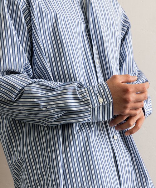 417 EDIFICE（フォーワンセブンエディフィス）の「〇ストライプB.Dシャツ（シャツ/ブラウス・メンズ・ライトブルー/エメラルドブルー/ブルー/ブルー系その他・SMALL/MEDIUM/LARGE）」の7枚目の写真