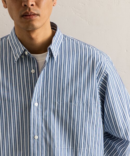 417 EDIFICE（フォーワンセブンエディフィス）の「〇ストライプB.Dシャツ（シャツ/ブラウス・メンズ・ライトブルー/エメラルドブルー/ブルー/ブルー系その他・SMALL/MEDIUM/LARGE）」の8枚目の写真