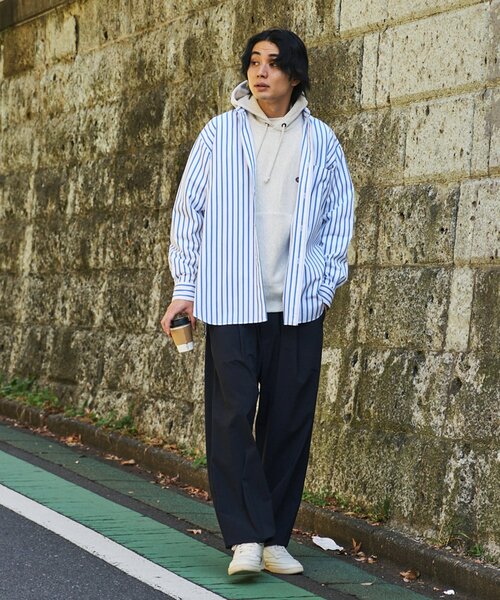 417 EDIFICE（フォーワンセブンエディフィス）の「〇ストライプB.Dシャツ（シャツ/ブラウス・メンズ・ライトブルー/エメラルドブルー/ブルー/ブルー系その他・SMALL/MEDIUM/LARGE）」の14枚目の写真