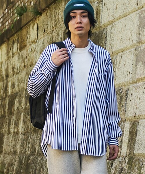 417 EDIFICE（フォーワンセブンエディフィス）の「〇ストライプB.Dシャツ（シャツ/ブラウス・メンズ・ライトブルー/エメラルドブルー/ブルー/ブルー系その他・SMALL/MEDIUM/LARGE）」の21枚目の写真