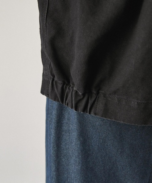 EMMA CLOTHES（エマクローズ）の「オーバーサイズデニムジップショートブルゾン（デニムジャケット・メンズ・ブラック/グレー/モカ・L/M）」の11枚目の写真