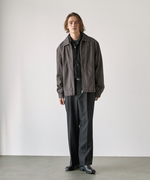 ジッパー付き単丈ジャケット RAGEBLUE ブルゾン アウター ツイルジップジャケット メンズ