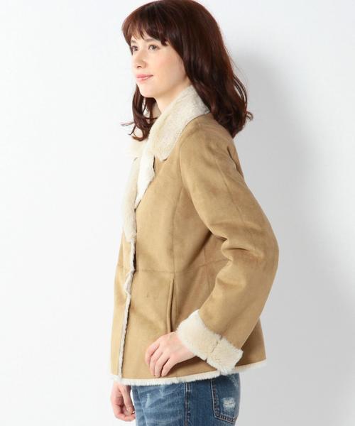 Another Edition（アナザーエディション）の「フェイクムートンショートコート/AEBC FAKE MOUTON SRT CT（ムートンコート・レディース・グレー/ブラウン・MEDIUM/SMALL）」の16枚目の写真