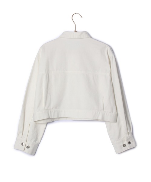 ROPE' PICNIC(ロペピクニック)の「ショート丈ホワイトデニムジャケット(デニムジャケット・レディース・ホワイト・38)」の2枚目の写真