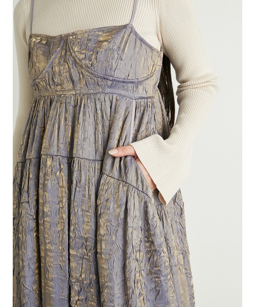 LILY BROWN（リリーブラウン）の「ビスチェディテールキャミワンピース（ワンピース・レディース・ブラック/ラベンダー/オフホワイト・0/1）」の13枚目の写真