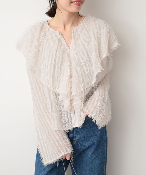 SLOBE IENA（スローブイエナ）の「ラッフルジャガードブラウス（シャツ 