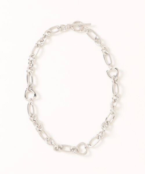 LOWRYS FARM（ローリーズファーム）の「ハートチェーンマンテルネックレス　102438（ネックレス・レディース・その他/シルバー・FREE）」の2枚目の写真