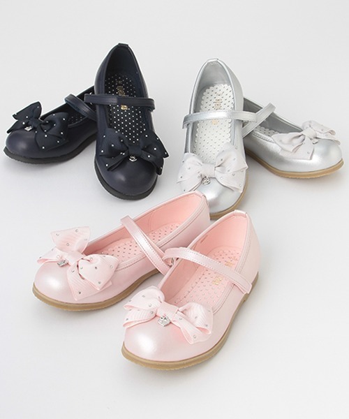 mezzo piano(メゾピアノ)の「リボン バレエシューズ(バレエシューズ・キッズ・ネイビー/シルバー/ライトピンク・20cm/19cm/21cm/18cm/17cm/16cm)」の11枚目の写真