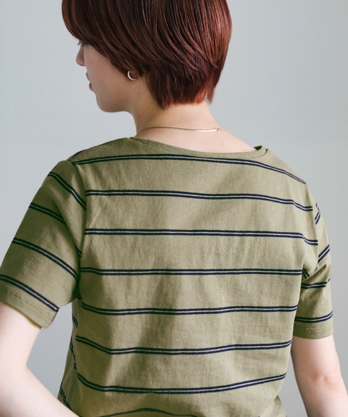 select MOCA(セレクトモカ)の「ボーダーシンプルTシャツ(Tシャツ/カットソー・レディース・ネイビー/カーキ/チャコールグレー・FREE)」の20枚目の写真