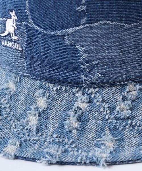 KANGOL（カンゴール）の「KANGOL DENIM MASHUP BUCKET（ハット・レディース・ネイビー/ブラック・M/L/XL）」の11枚目の写真