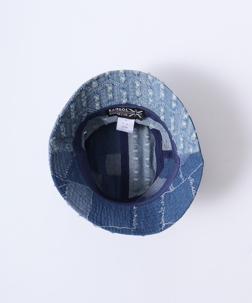 KANGOL（カンゴール）の「KANGOL DENIM MASHUP BUCKET（ハット・レディース・ネイビー/ブラック・M/L/XL）」の9枚目の写真