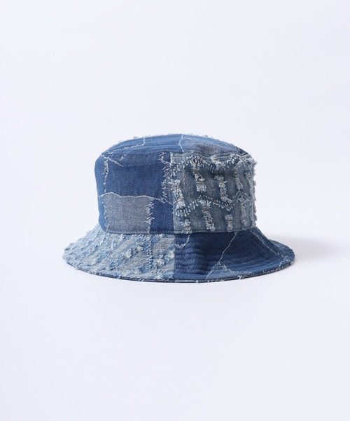 90sy2k OLDカンゴール 再構築 デニム インディゴ ハット 希少 美品 KANGOL（カンゴール）の「KANGOL DENIM MASHUP BUCKET（ハット