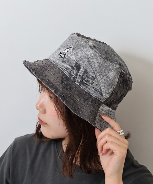 KANGOL（カンゴール）の「KANGOL DENIM MASHUP BUCKET（ハット・レディース・ネイビー/ブラック・M/L/XL）」の17枚目の写真
