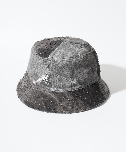 90sy2k OLDカンゴール 再構築 デニム インディゴ ハット 希少 美品 KANGOL（カンゴール）の「KANGOL DENIM MASHUP BUCKET（ハット）」 - WEAR