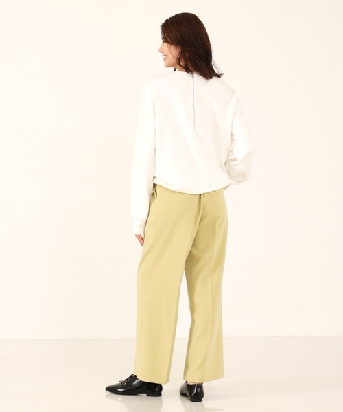 abahouse mavie（アバハウスマヴィ）の「【感嘆/セットアップ対応】イージーストレートパンツ（スラックス・レディース・ライム/オフホワイト/ブラック系その他/ブラック/イエロー/グレイッシュブルー・34/36/38/40）」の12枚目の写真
