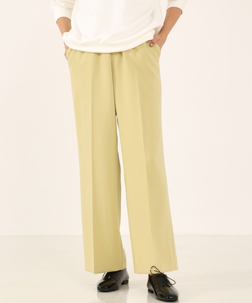 abahouse mavie（アバハウスマヴィ）の「【感嘆/セットアップ対応】イージーストレートパンツ（スラックス・レディース・ライム/オフホワイト/ブラック系その他/ブラック/イエロー/グレイッシュブルー・34/36/38/40）」の13枚目の写真