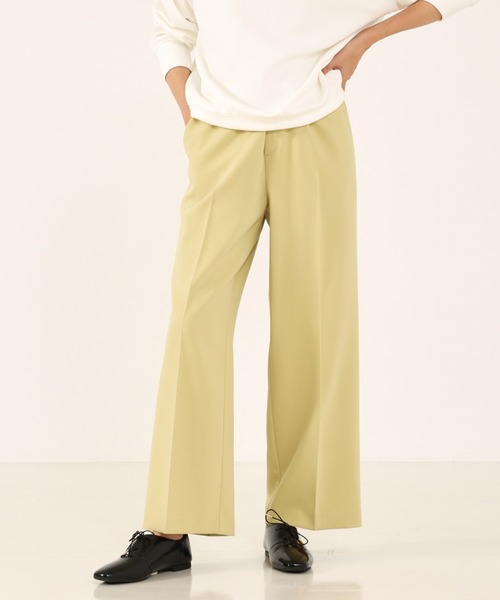 abahouse mavie（アバハウスマヴィ）の「【感嘆/セットアップ対応】イージーストレートパンツ（スラックス・レディース・ライム/オフホワイト/ブラック系その他/ブラック/イエロー/グレイッシュブルー・34/36/38/40）」の14枚目の写真
