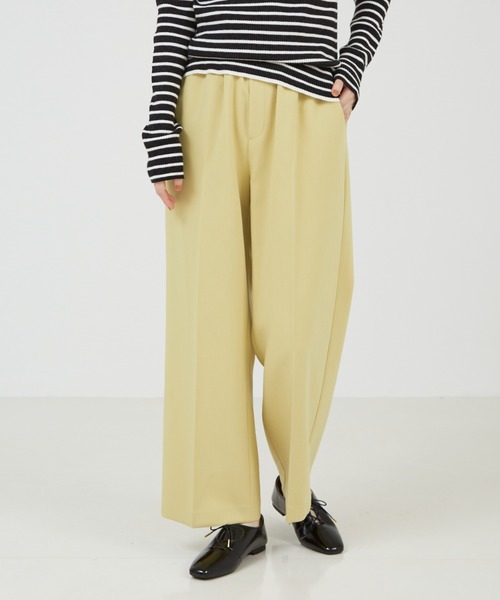 abahouse mavie（アバハウスマヴィ）の「【感嘆/セットアップ対応】イージーストレートパンツ（スラックス・レディース・ライム/オフホワイト/ブラック系その他/ブラック/イエロー/グレイッシュブルー・34/36/38/40）」の10枚目の写真