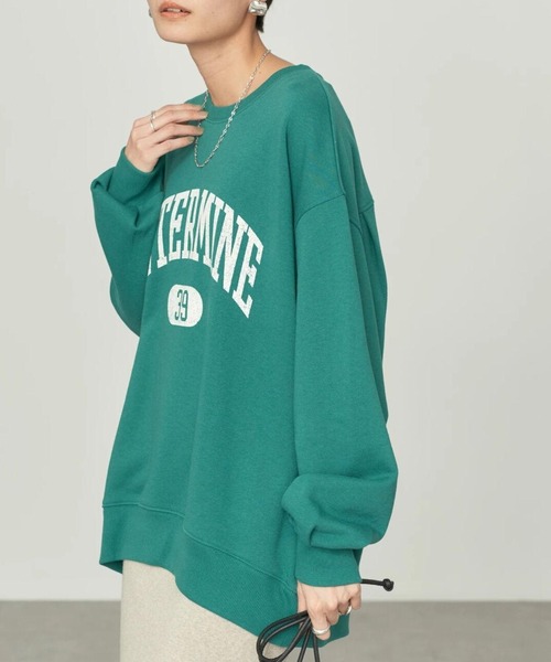 AMERICAN HOLIC（アメリカンホリック）の「【WEB限定】バックドレープロゴ裏毛プルオーバー（スウェット・レディース・グリーン/チャコールグレー/オートミール・M/L）」の20枚目の写真