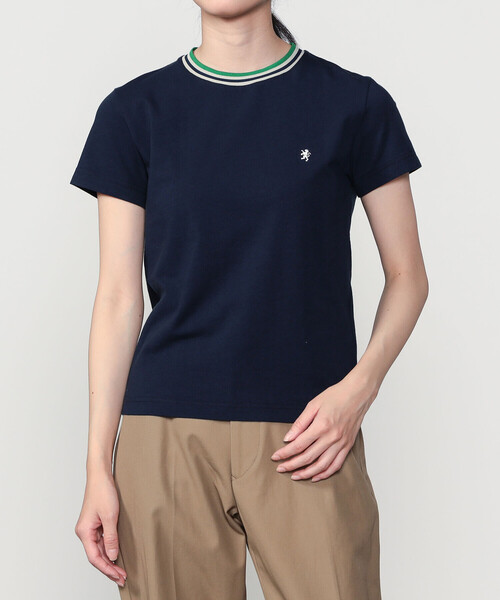 GYMPHLEX（ジムフレックス）の「Gymphlex | クルーネック ニットラインTシャツ WOMEN（Tシャツ/カットソー・レディース・ネイビー/サックスブルー/オレンジ・12/14）」の13枚目の写真