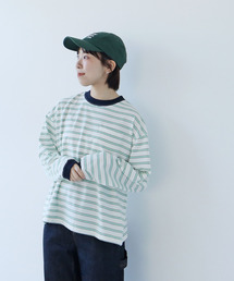 PAR ICI | マルチボーダー 長袖ポケットカットソー(Tシャツ/カットソー)