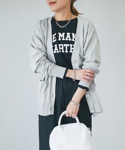 un dix cors（アンディコール）の「ウォッシャブルダブルポケットカーディガン（カーディガン/ボレロ・レディース・イエロー/オレンジ/ライトグレー/ブラック・FREE）」の3枚目の写真