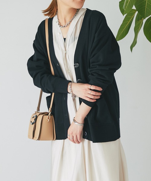 un dix cors（アンディコール）の「ウォッシャブルダブルポケットカーディガン（カーディガン/ボレロ・レディース・イエロー/オレンジ/ライトグレー/ブラック・FREE）」の2枚目の写真